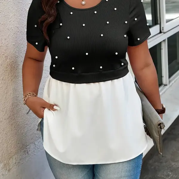 Knit Top, Elegant Ladies Color Block