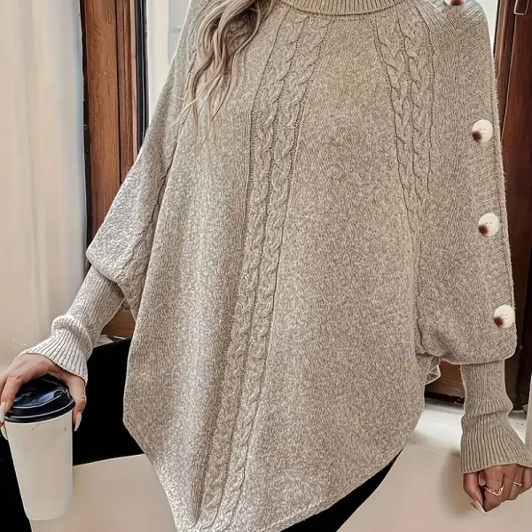 Women'S Elegant High Neck Sweater - Long Sleeve