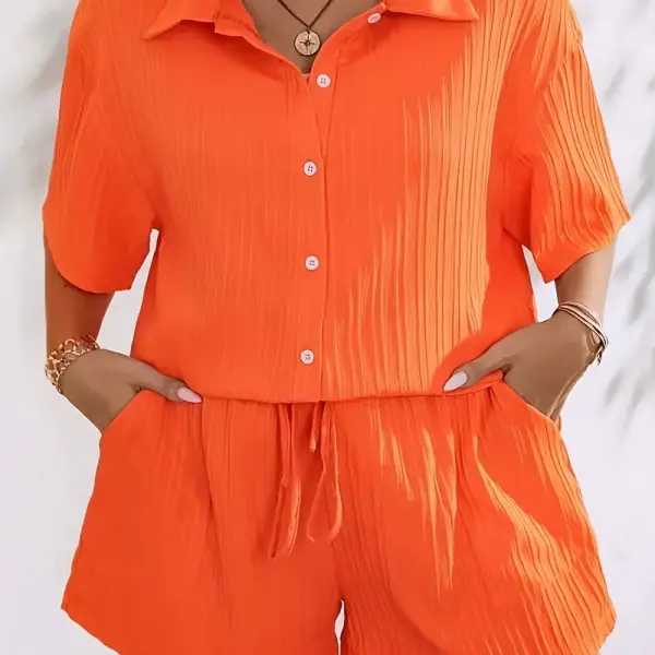 Elegant Short Sleeve Shirt and Pocket