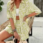 Printed Vacation Style Two-Piece Set