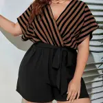 Women'S Striped Jumpsuit, Clean Bust