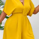 V-Neck, Short-Sleeved, Asymmetrical Waist, Sleeveless