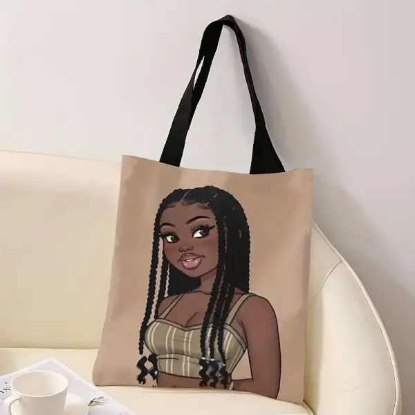 1pc Double-sided Print Casual Tote Bag