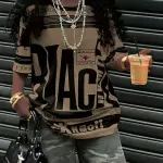 Letter Print Tee round neck