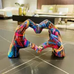 Colorful Heart Gesture Sculpture