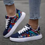 1 Pair Unisex Geometric Pattern Casual Sneakers