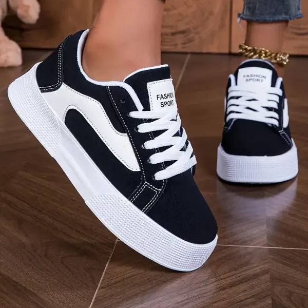 Women's Low-Top Lace-Up Casual Skate Shoes