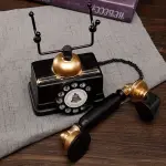 Vintage Style Rotary Telephone Resin Figurine