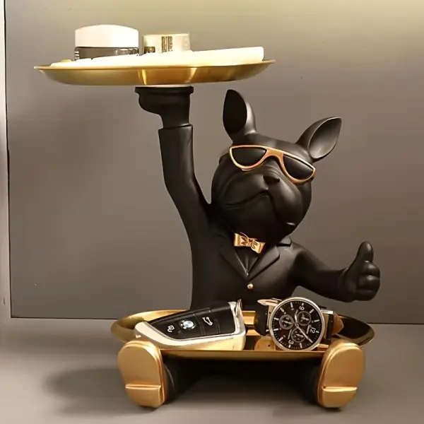 A Small Decorative Figurine of a French Bulldog