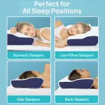 1pc Contoured Memory Foam Pillow for Neck and Back relax