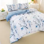 3pcs Light Rain Floral Print Duvet Cover Set