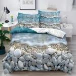 3pcs Seaside Pebbles Duvet Cover Set