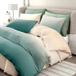 Gradient Color Print Duvet Cover Set, 3pcs