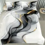 2/3pcs Black and White Smoke Wave