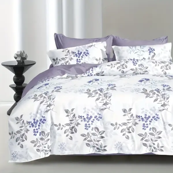Pattern 3pcs Floral Blue Purple Print