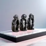 3pcs set of handmade monkey statues