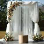 2pcs Simple And Stylish Sheer Curtains Suitable for Light-Blocking in Living Rooms