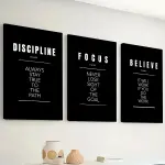 2D Flat Three 2D Prints, Framed Canvas Paintings