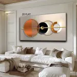 2D Flat, 1pc Modern Minimalist Geometric Abstract Canvas