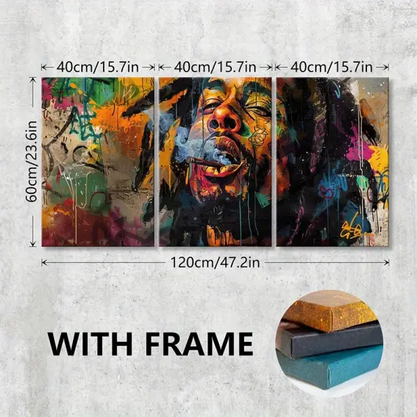 3pcs/set Wooden Framed Canvas Poster
