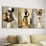 2D Flat, 3pcs Wood Framed Canvas Wall Art