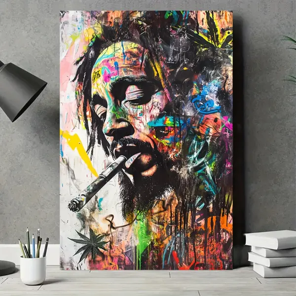 1pc Vibrant Graffiti-Style Canvas Art