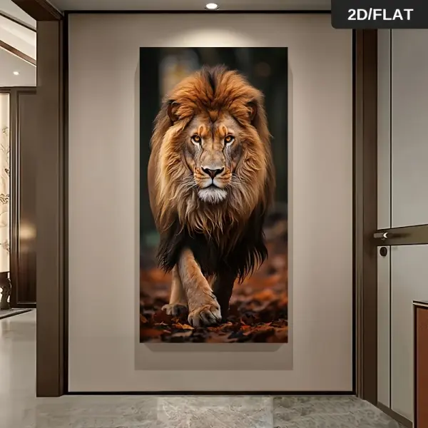 Large Lion Canvas Wall Art, 70.0x140.0cm