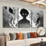 3pcs Framed Anime Boy Canvas Art Set