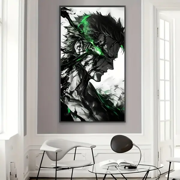 1pc Anime-Themed Frameless Canvas Art Print - 40x75cm