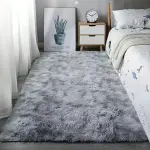 1pc Tie-Dye Light Gray Ultra-Soft Thick Plush Area Mat