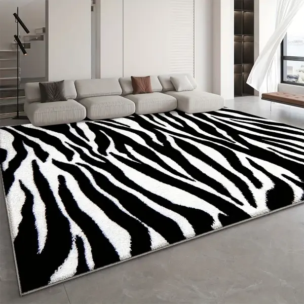Luxury Velvet Zebra Print Area Mat