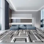 Velvet / 850g/square meter Velvet Abstract Geometric Pattern