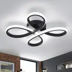 1pc Modern Art Black/White Butterfly Unique Ceiling Light, Metal Three-Color 3000K/4000K/6000K LED Design