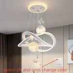 Modern 3-Light Acrylic Pendant Fixture with 3-Color Dimming (3000K/6000K/4500K)