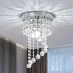 Elegant Crystal Chandelier: Semi-Flush Mount Ceiling Light