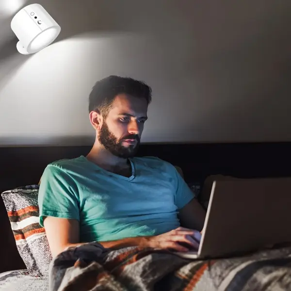 2pcs LED Touch Wall Light, Bedroom Bedside Lamp with Remote Control, USB Rechargeable Reading Light