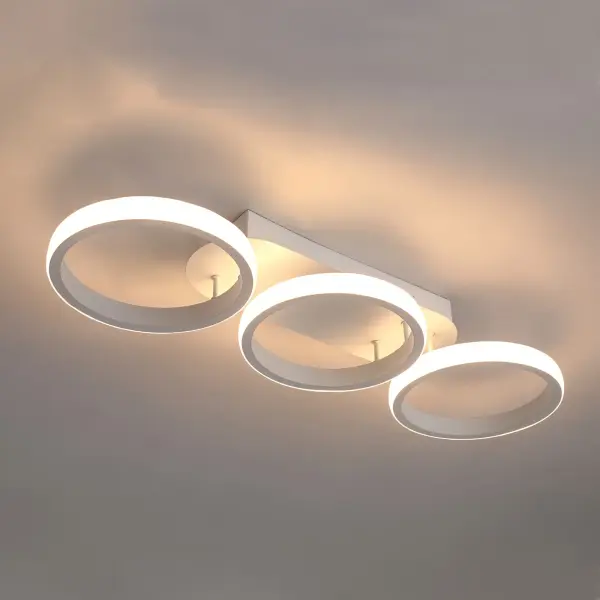 1pc Nordic Modern LED Ceiling Light, Hard Wiring, 3000-6000K Three Colors Dimming