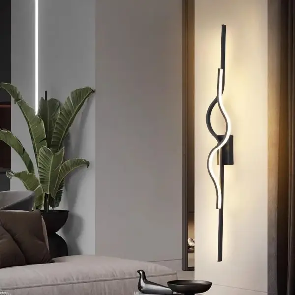 1pc Wall Light - Modern Luxury Style Three-Level Dimming and Color Adjustment High-Quality Metal Material