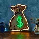 1pc USB-Powered Money Pocket Neon Light with Dollar Sign