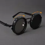 Industrial Punk Style Rotating Dimmingfashion Glasses with Spring Lenses