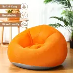 1pc Soft & Cozy Orange Bean Bag Chair