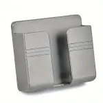 1pc Wall Mounted Phone Storage Rack, Punch Free Hanging Remote Control Storage Box