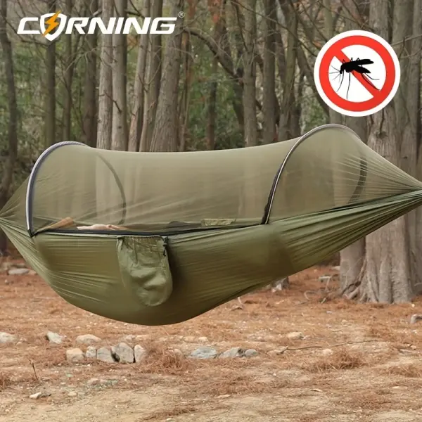 Extra-Large Mosquito-Proof Hammock with Side Storage Bag