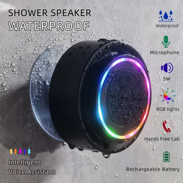 Portable Shower Speaker With Built-in Microphone