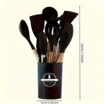 6/12pcs, Silicone Kitchen Utensil Set With Handles