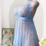 Women's Romantic Sheer Mesh & Lace Trim Sleeveless Clothing