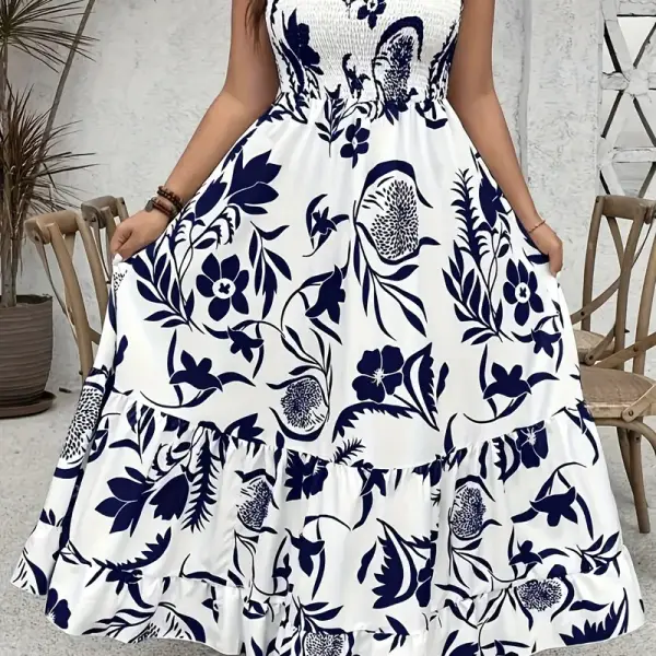 Elegant Off-Shoulder Floral Maxi Dress