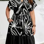 Women's Mint Green Floral-like dress