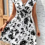 Floral Print V-Neck Dress