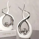 2pcs set of elegant modern home decor sculptures